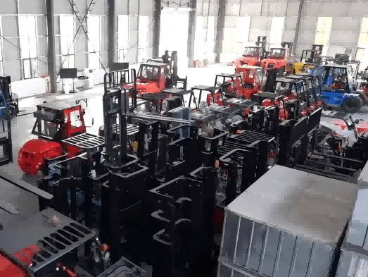 RUNTX forklift raw material storage and cutting workshop