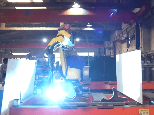 Advanced robotic welding process for forklift chassis