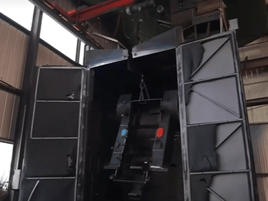Forklift electrostatic powder coating paint line