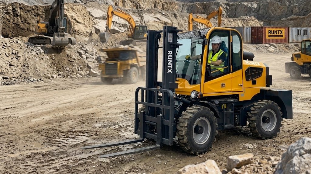 1.5 ton rough terrain diesel forklift (rear articulated) cpcd15 rt