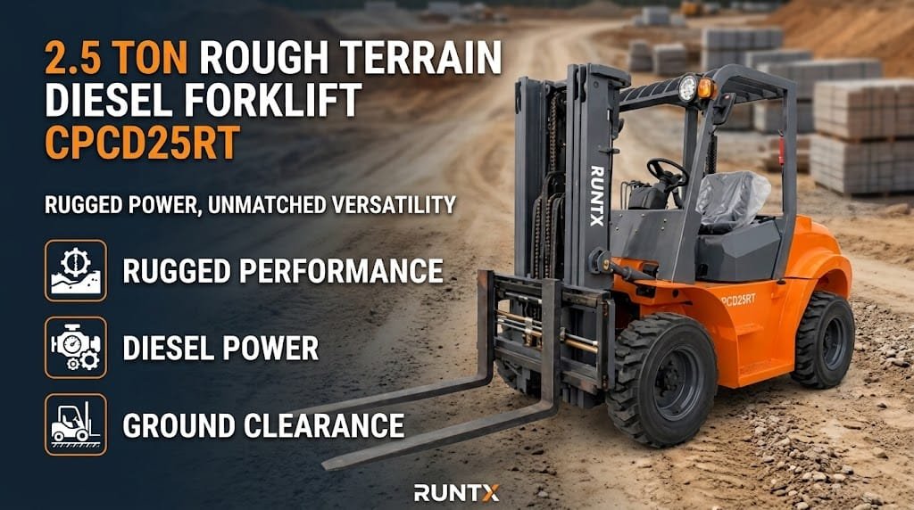 2.5 ton rough terrain diesel forklift cpcd25rt