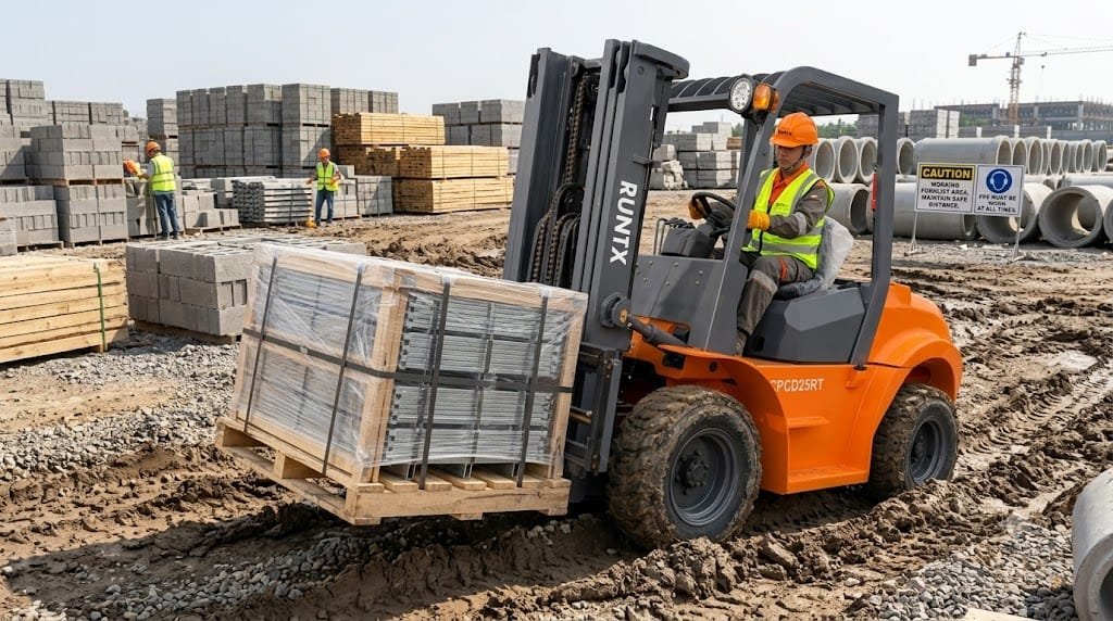 2.5 ton rough terrain diesel forklift cpcd25rt