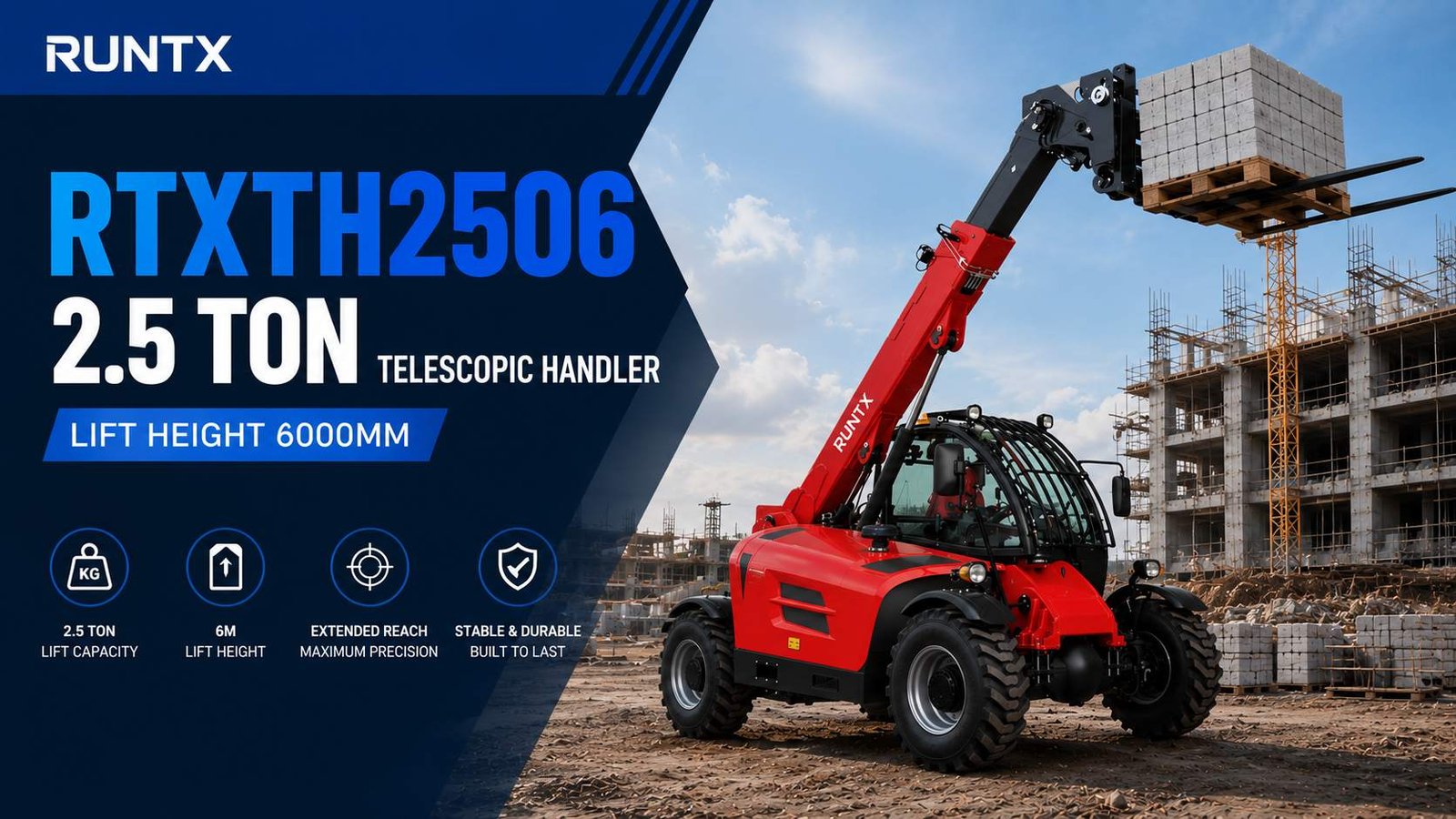 2.5 ton telescopic handler (lift height 6000mm) rtxth2506