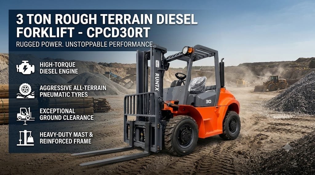 3 ton rough terrain diesel forklift cpcd30rt