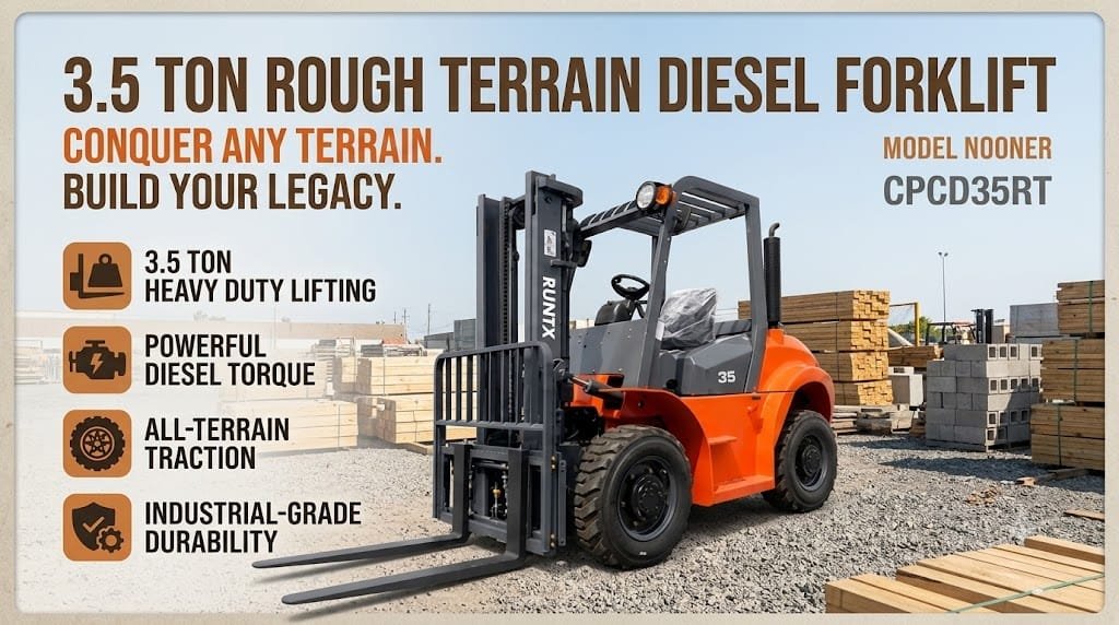 3.5 ton rough terrain diesel forklift cpcd35rt