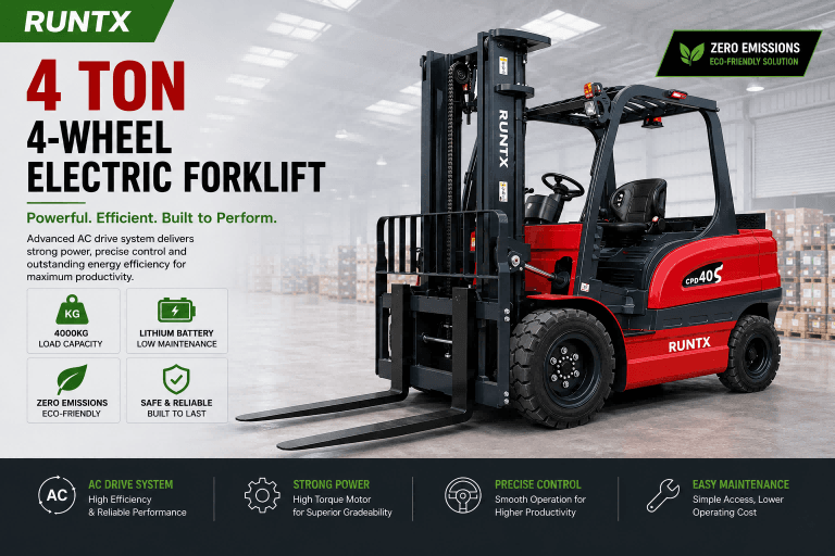 4 ton 4 wheel electric forklift cpd40