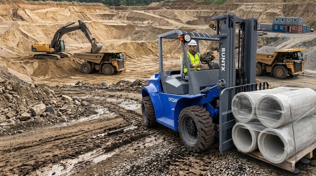 4 ton rough terrain diesel forklift cpcd40rt