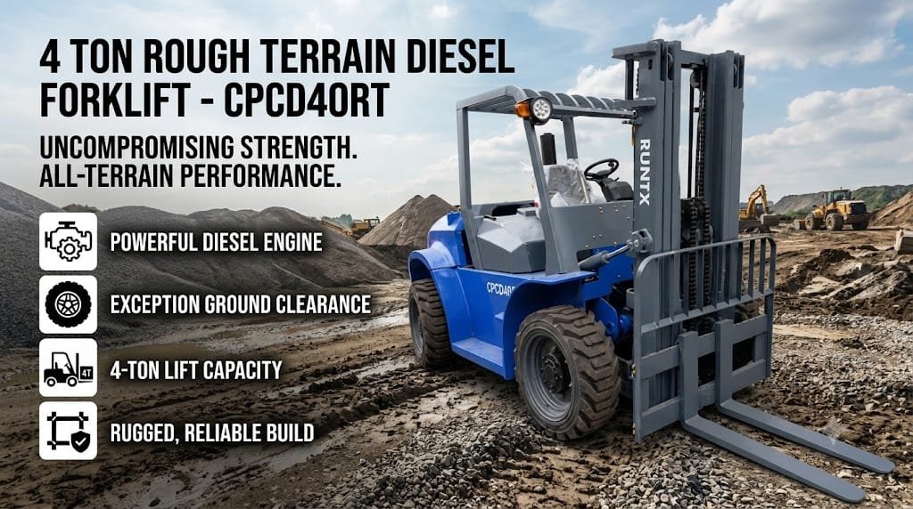 4 ton rough terrain diesel forklift cpcd40rt