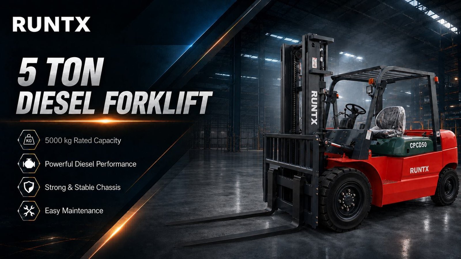5 ton diesel forklift cpcd50(min)