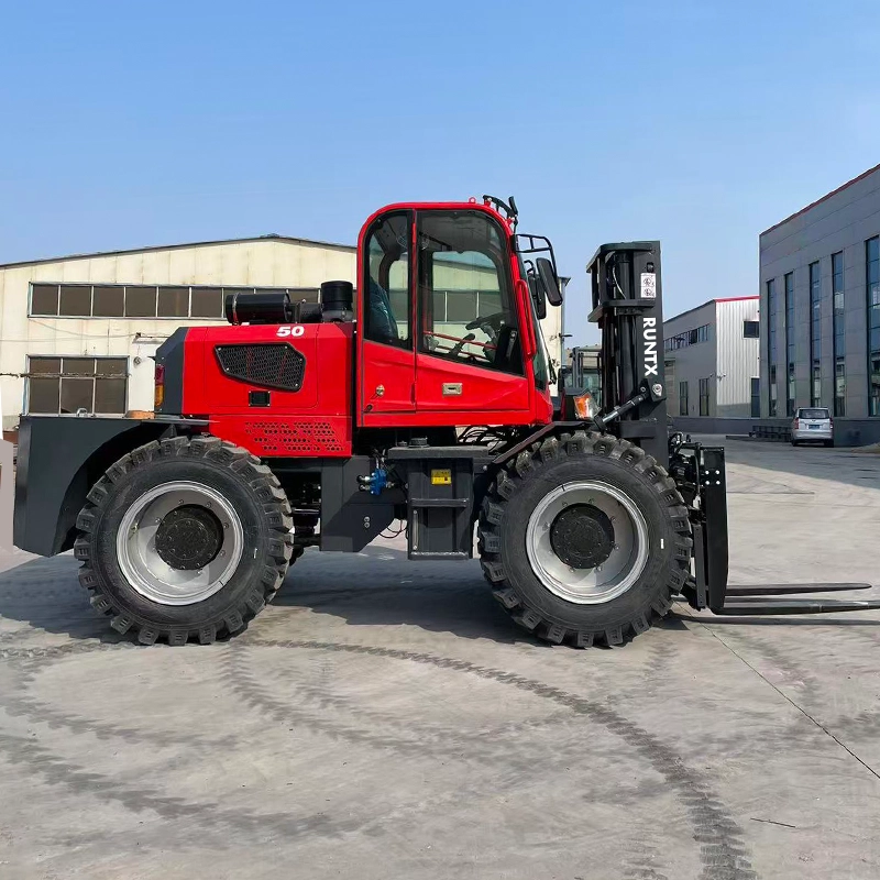 5 ton rough terrain diesel forklift (rear articulated) cpcd50 rt