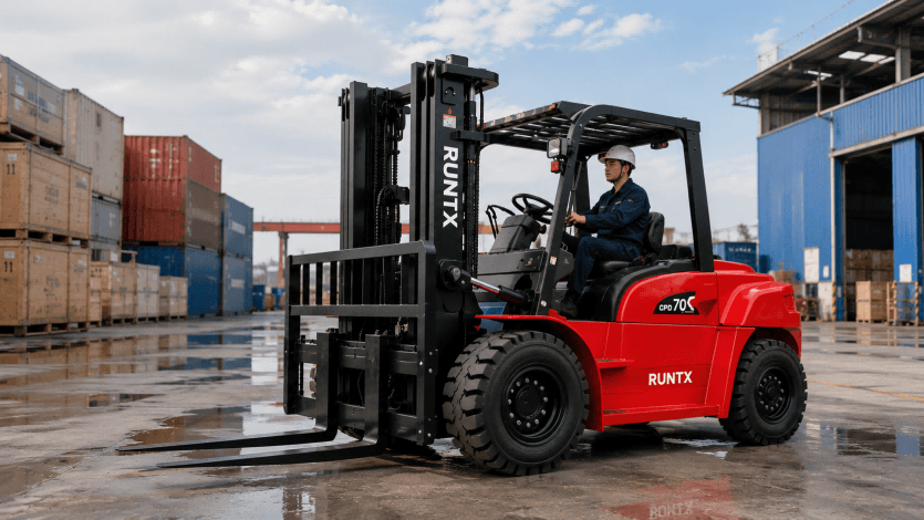 7 ton 4 wheel electric forklift cpd70