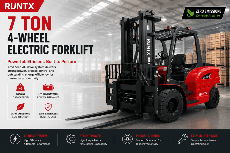 7 ton 4 wheel electric forklift cpd70
