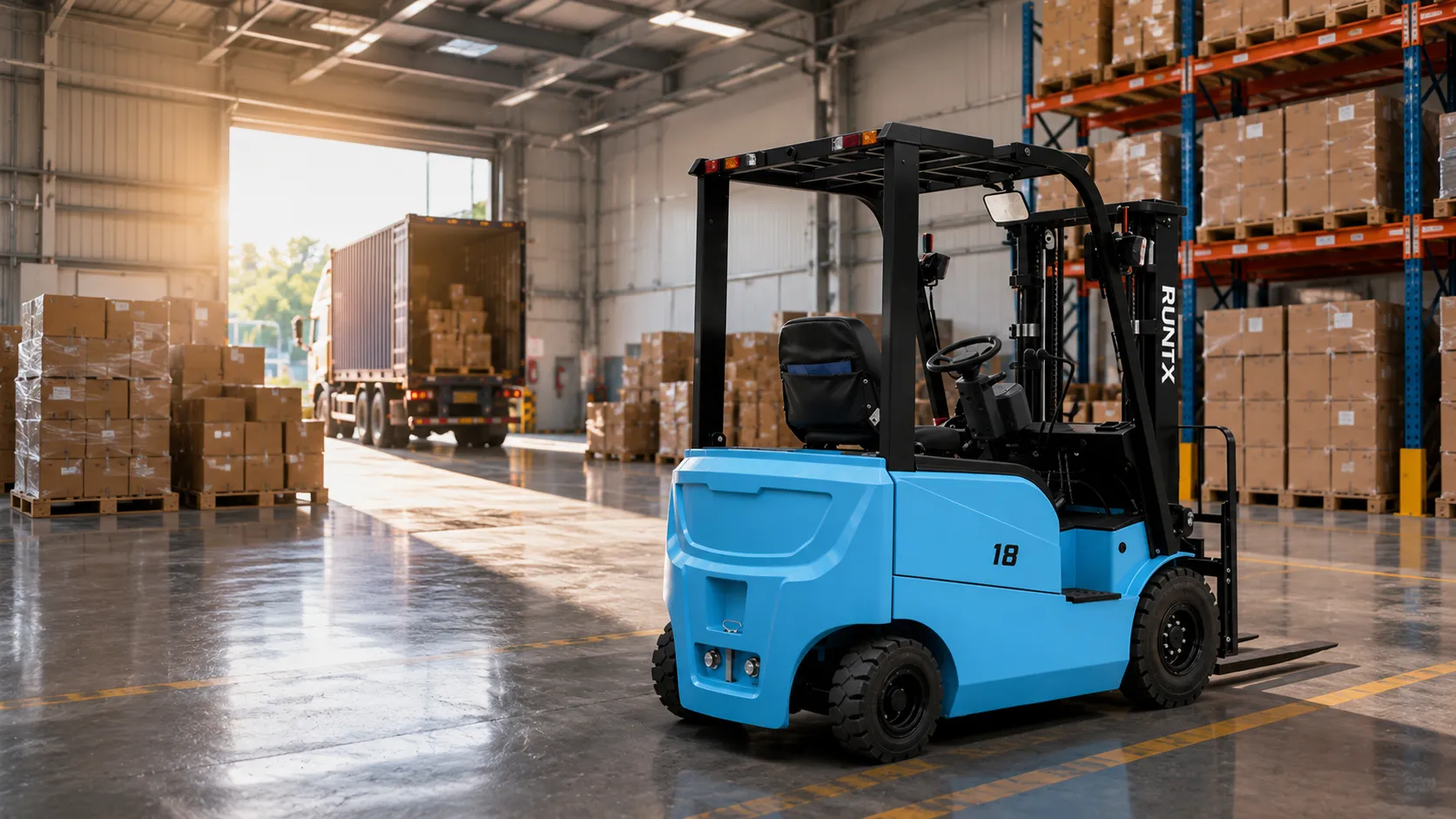 1.8 ton electric forklift 4 wheel cpd18