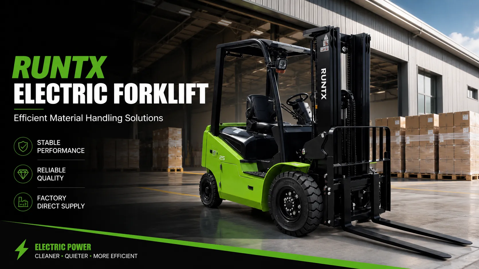 2.5 ton 4 wheel electric forklift cpd25