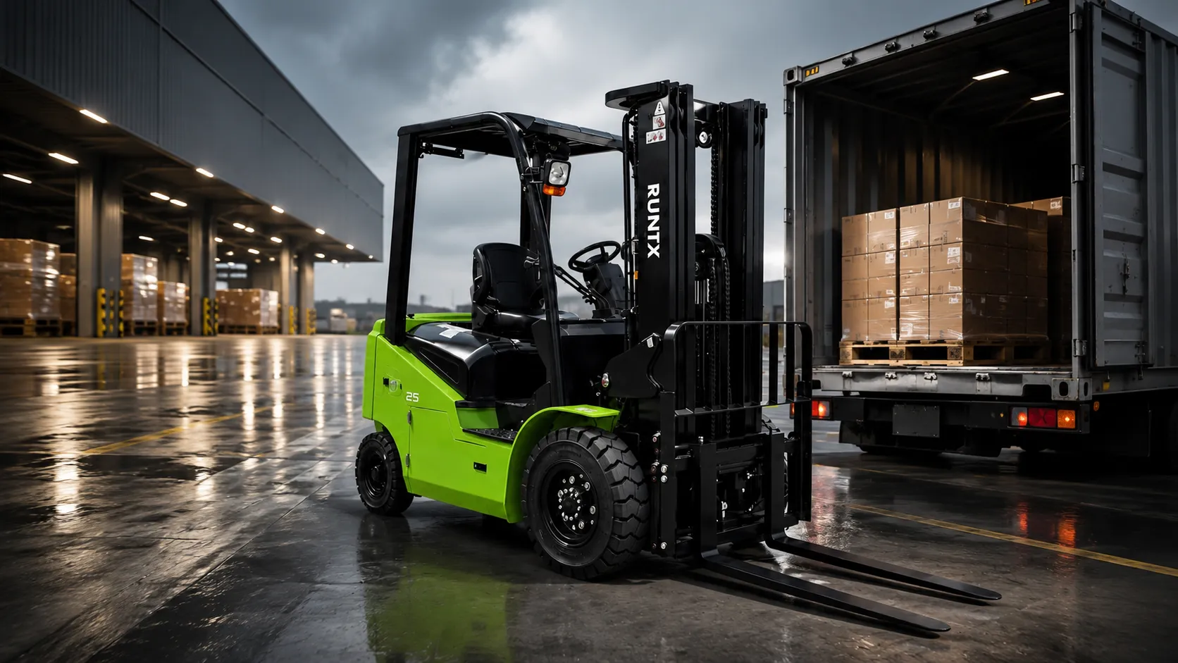 2.5 ton 4 wheel electric forklift cpd25