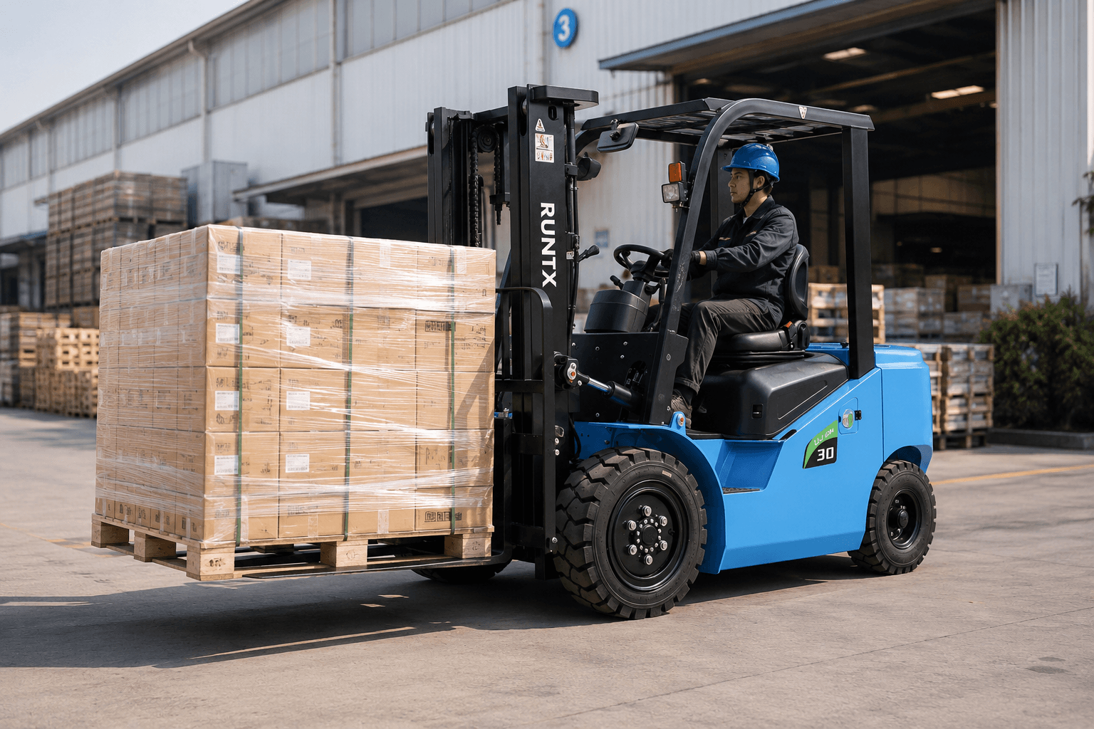 3 ton 4 wheel electric forklift cpd30