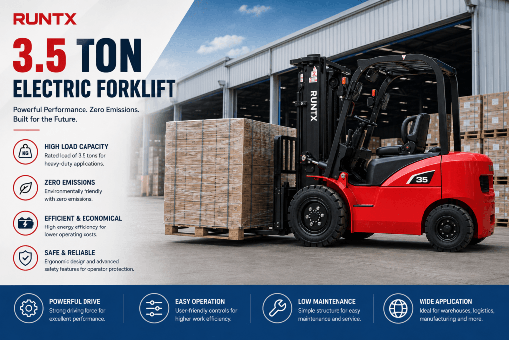 3.4 ton 4 wheel electric forklift cpd35