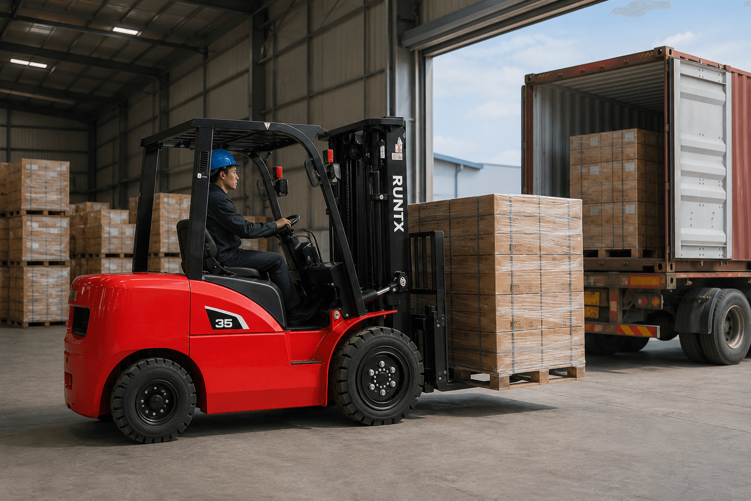 3.5 ton 4 wheel electric forklift cpd35