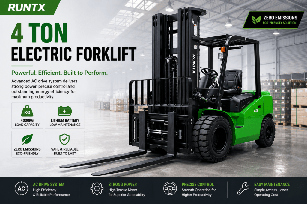 4 ton 4 wheel electric forklift cpd40