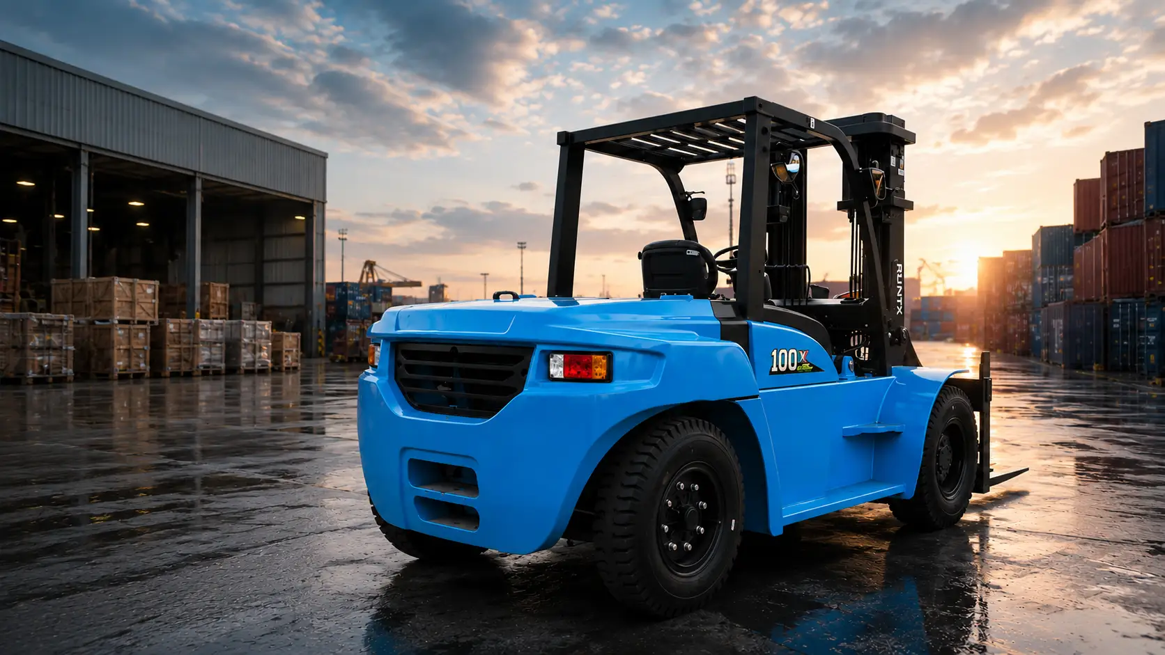 10 ton 4 wheel electric forklift cpd100