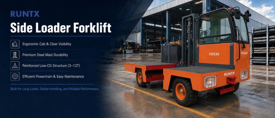 RUNTX Side Loader Forklifts 3-12 Tons