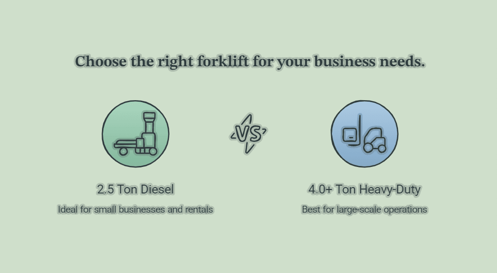 the advantages of deploying a 2.5 ton versatility diesel forklift