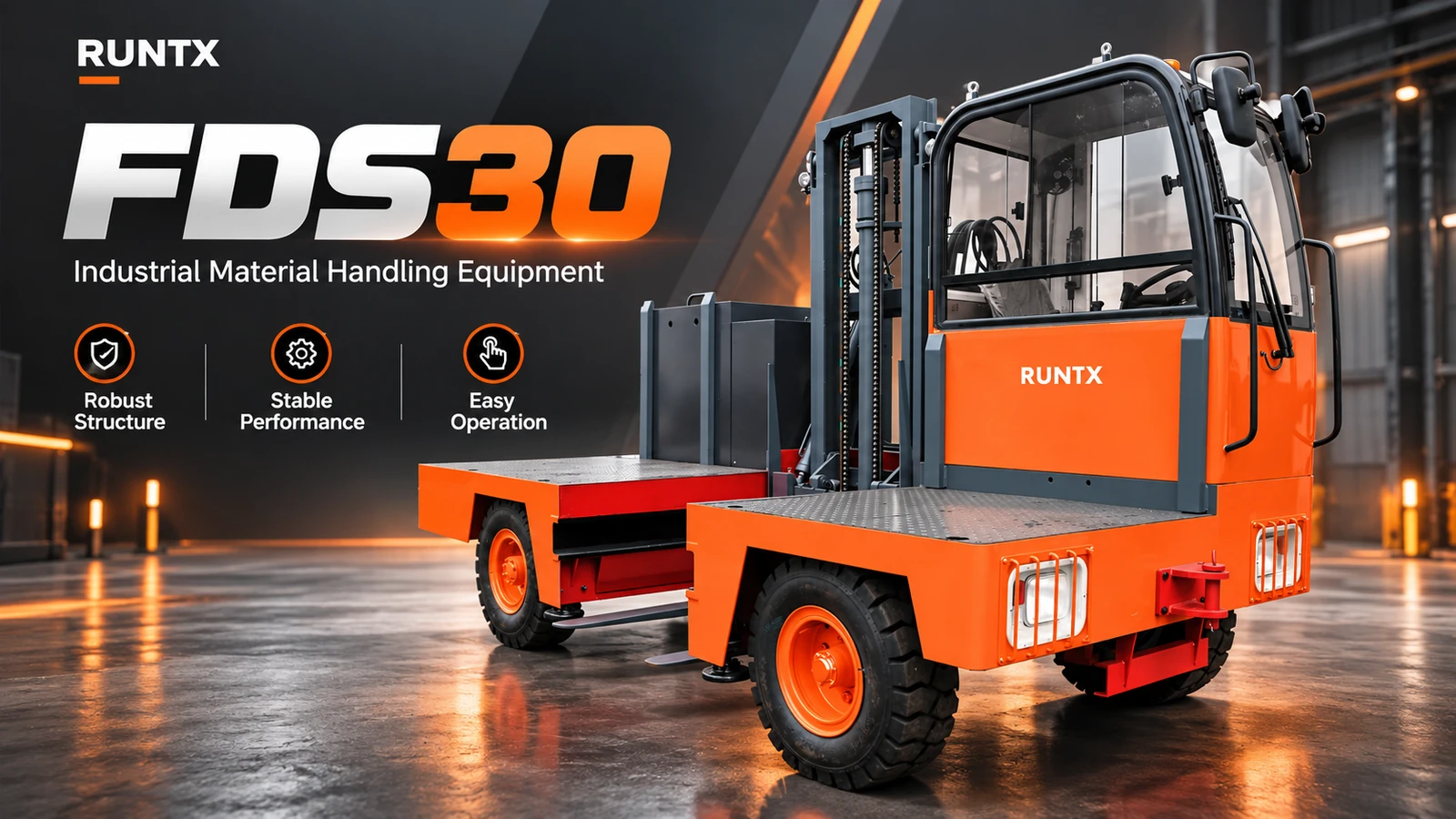 3 ton diesel side loader forklift – fds30
