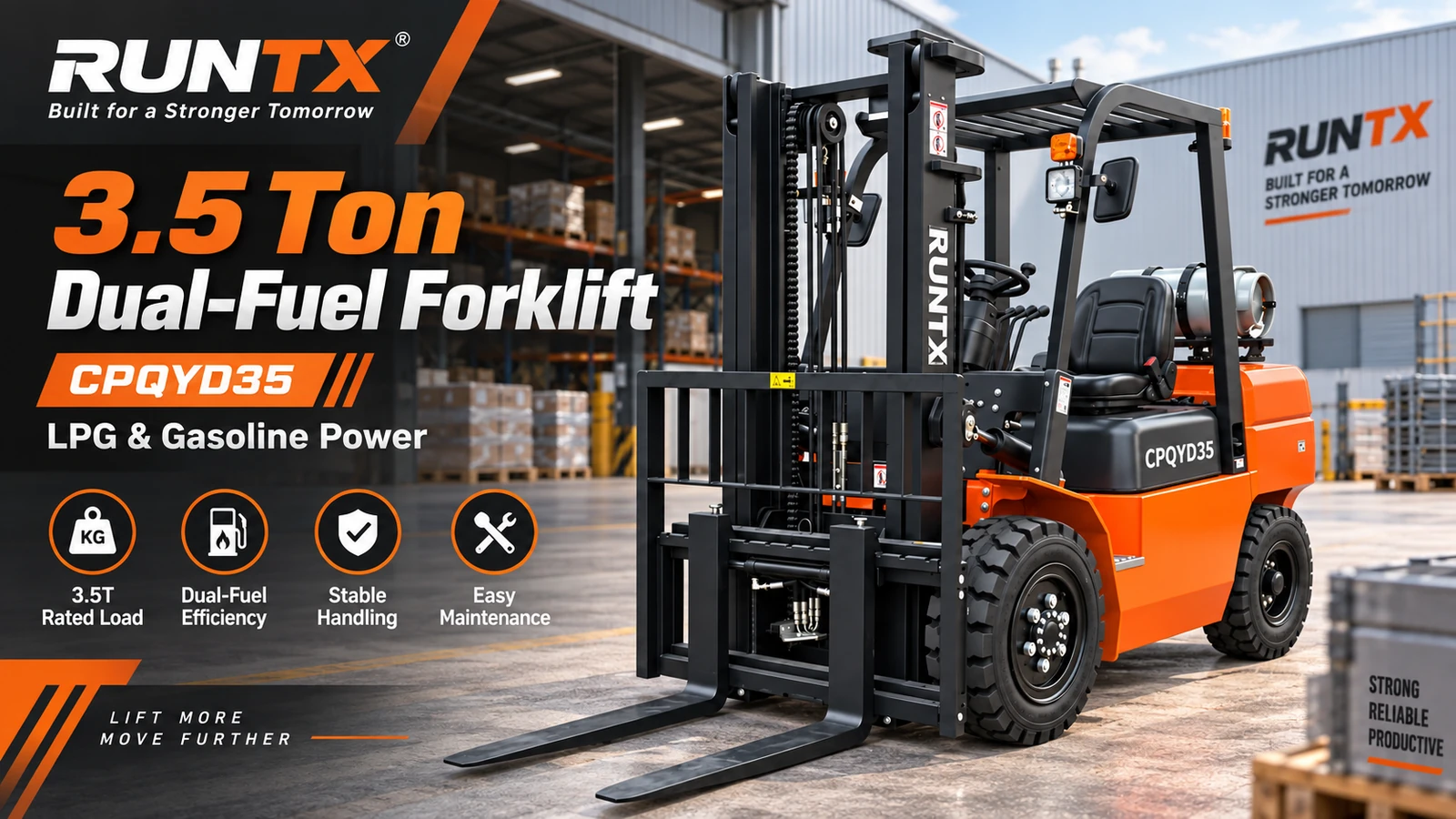 3.5 ton lpg forklift cpqyd35