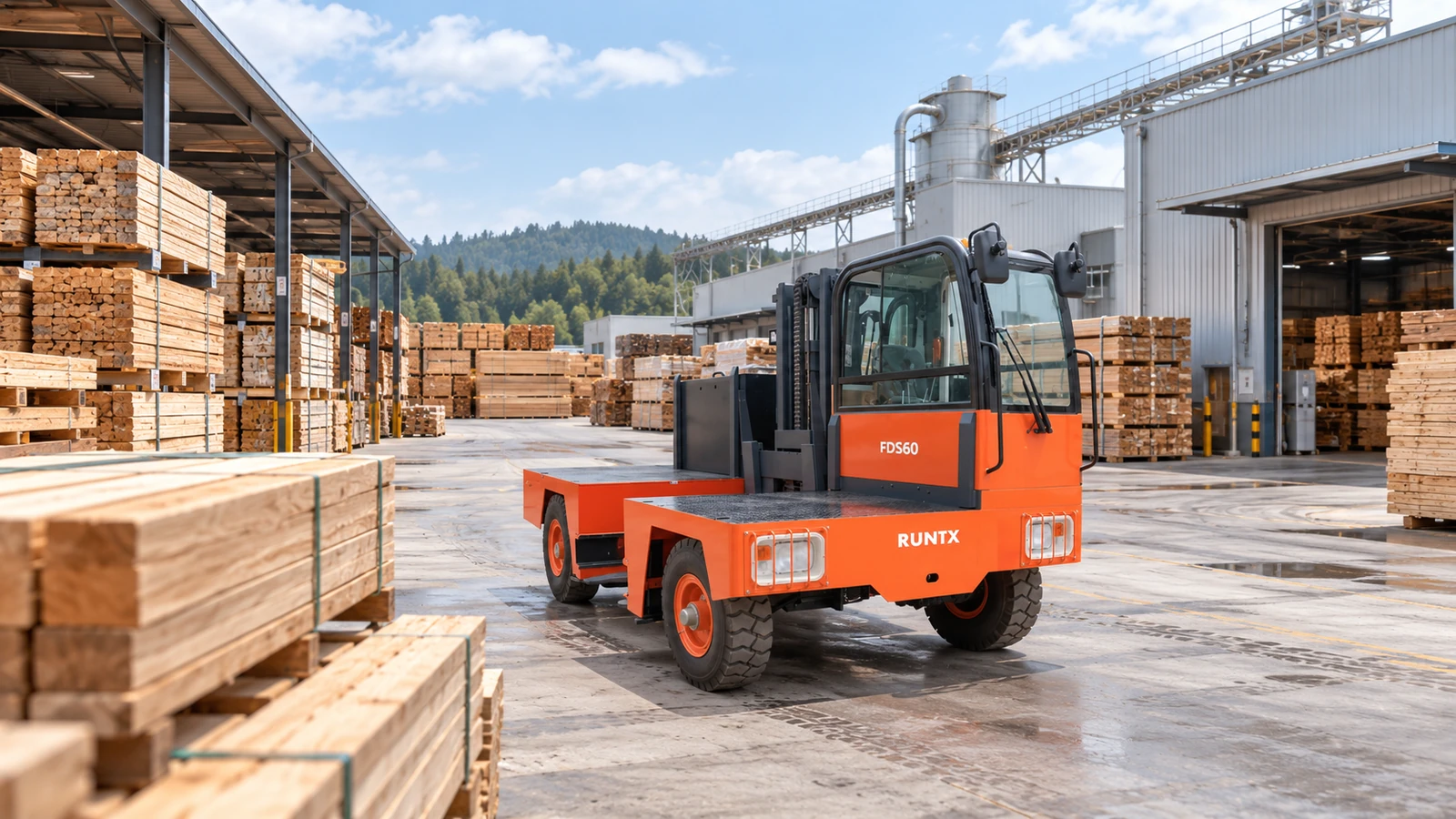 6 ton diesel side loader forklift – fds60