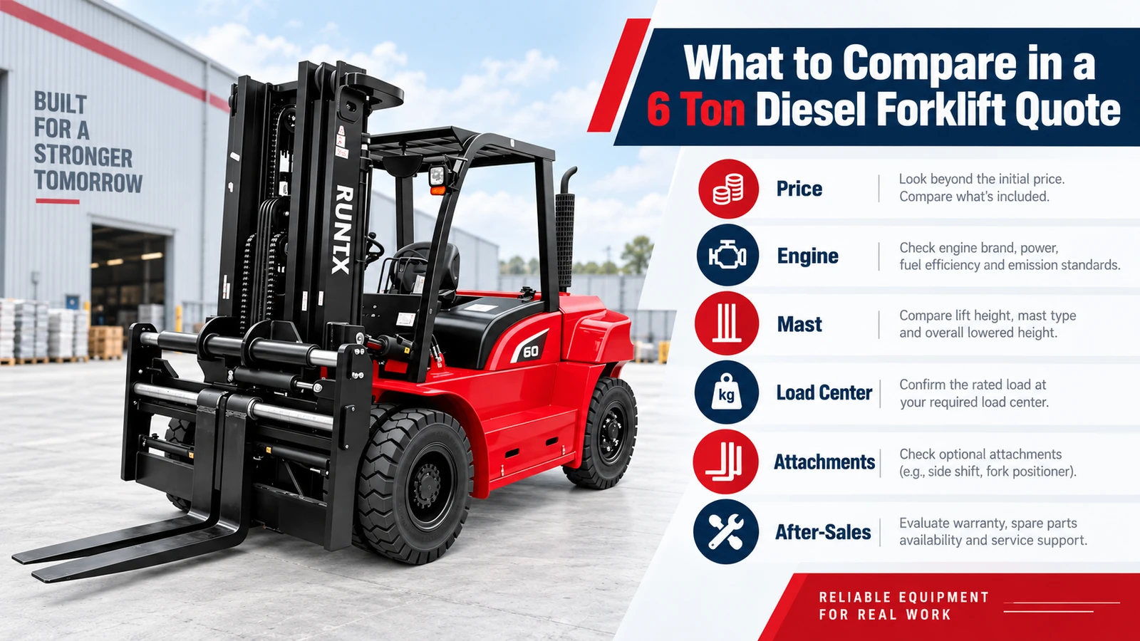 6 Ton Diesel Forklift Price Comparison: What Smart Buyers Should Check Before Buying