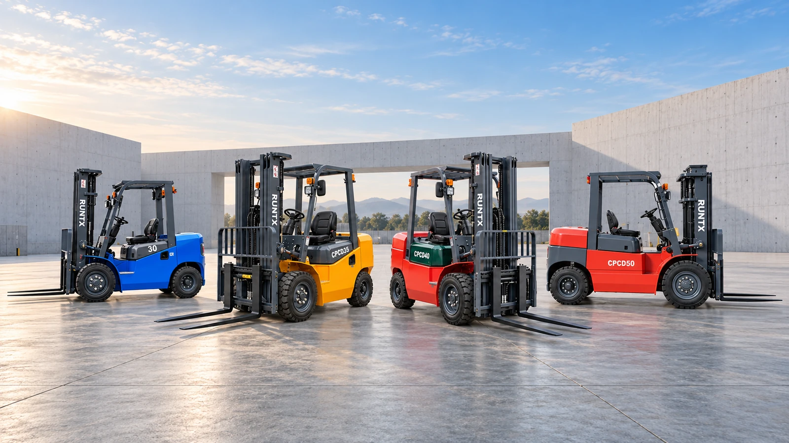 runtx 3 5 ton diesel forklifts banner