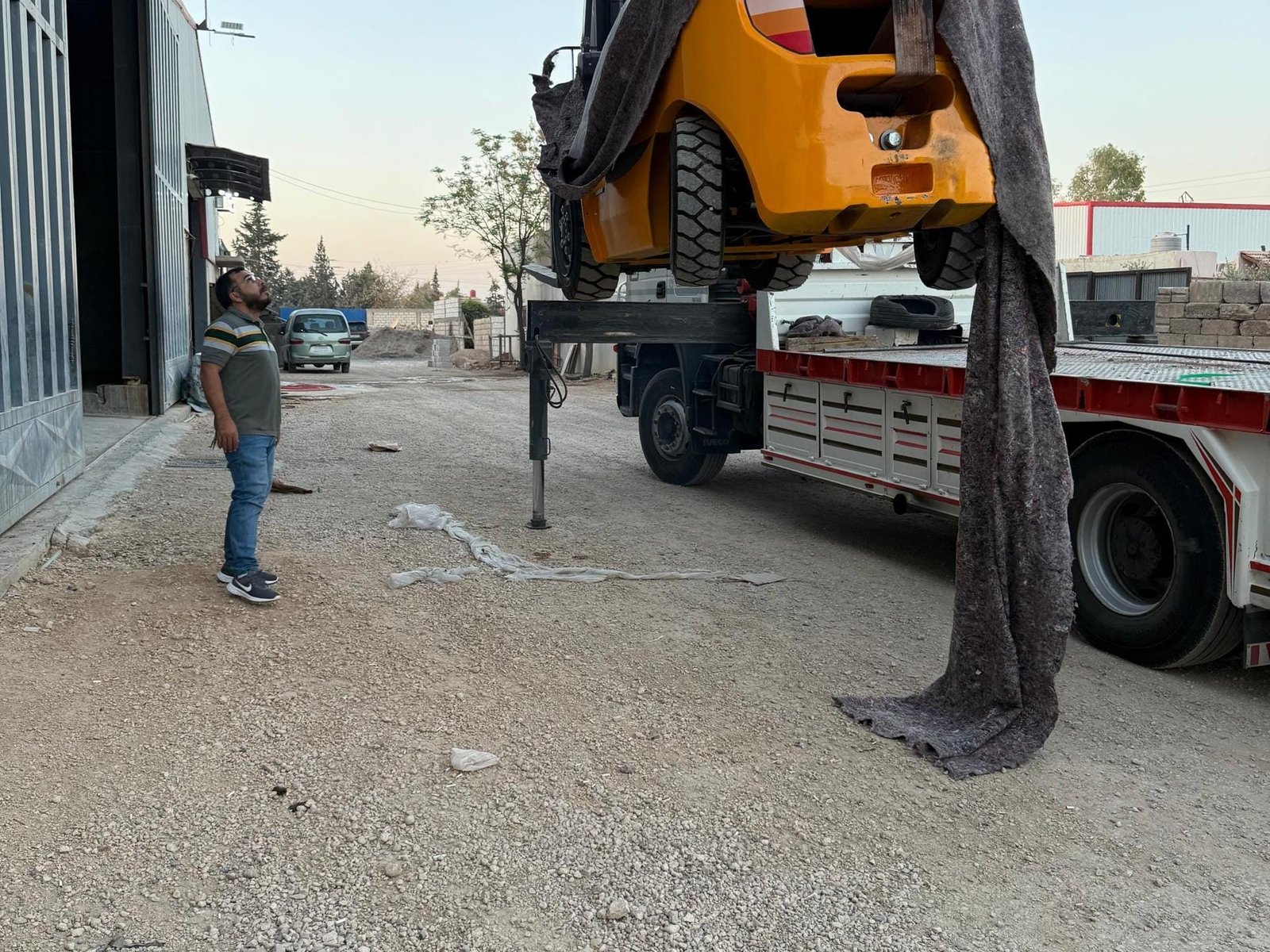 syrian customer receives mixed cpcd30, cpcd50 & cpcd70 diesel forklift fleet (10)