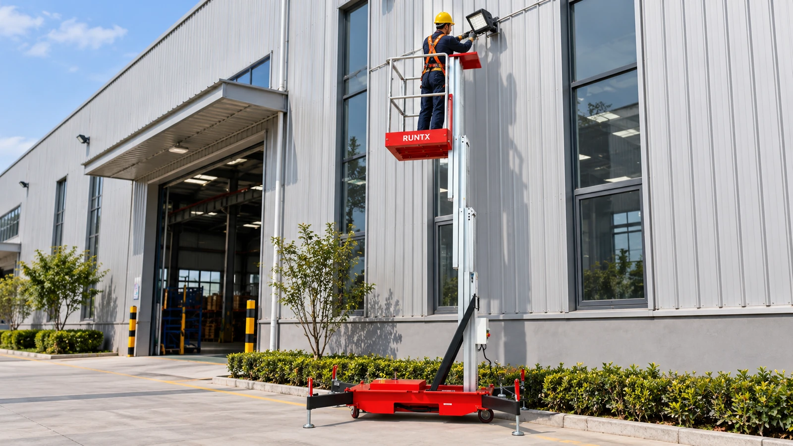4m single mast aluminum aerial work platform gtwy04